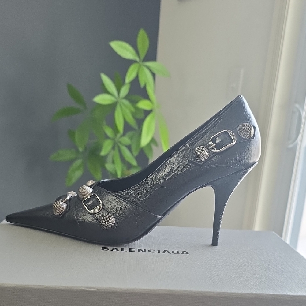 Balenciaga Black Studded Heels - Picture 8 of 10